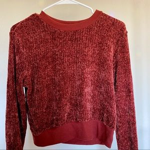 Velvety knit sweater